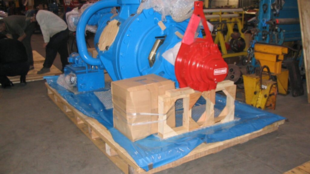 Package being prepared for export